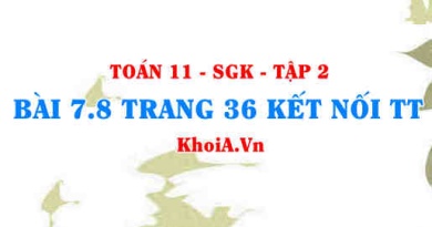 Bài 7.8 trang 36 Toán 11 Kết nối tri thức Tập 2